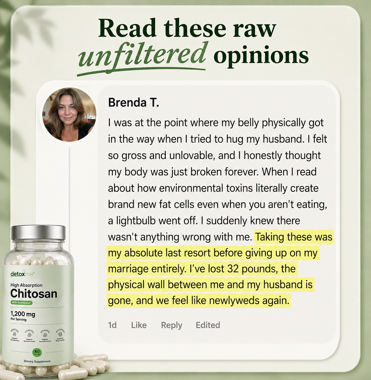 DetoxMe Weight Management Chitosan 1200mg