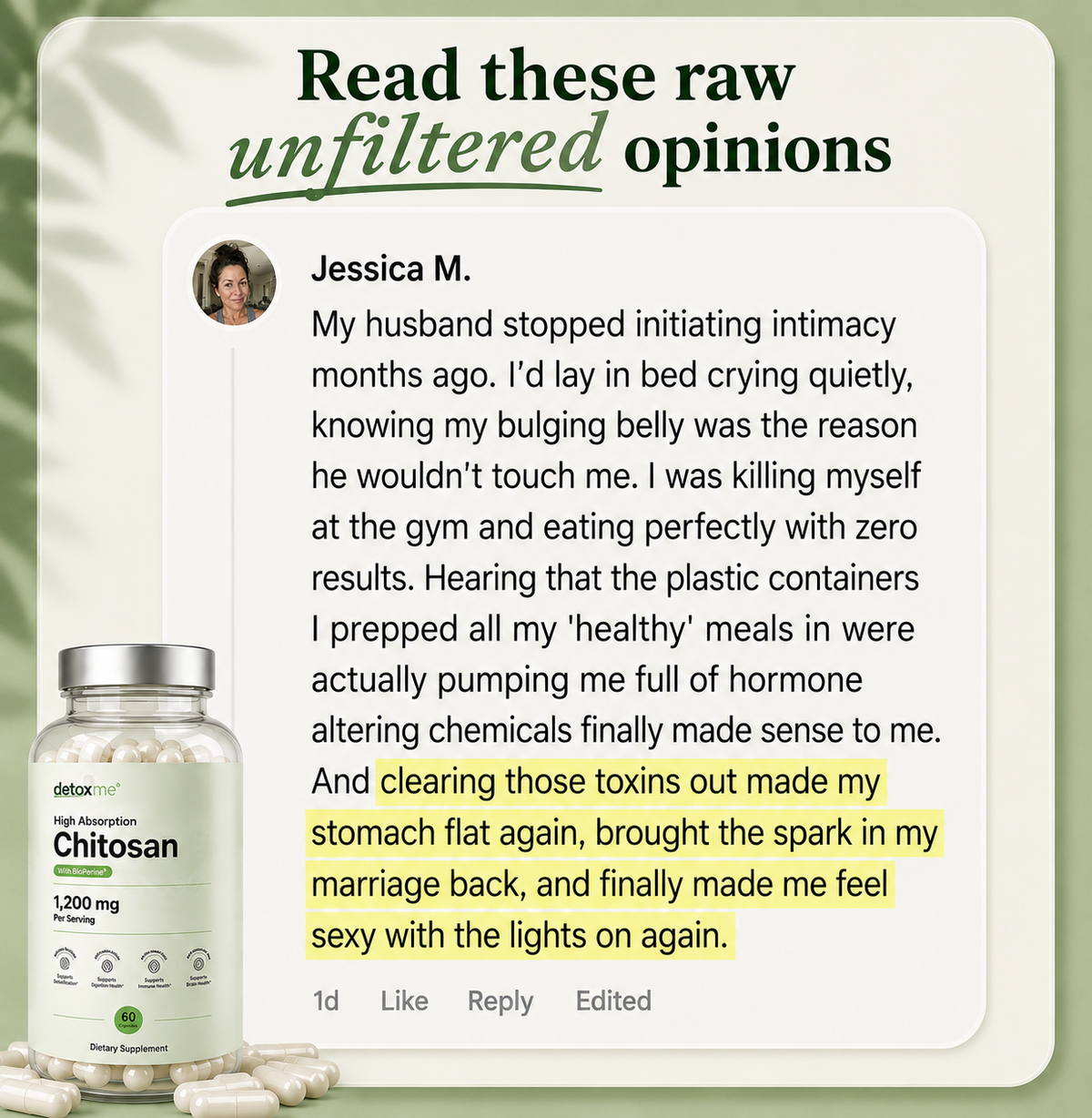 DetoxMe Weight Management Chitosan 1200mg